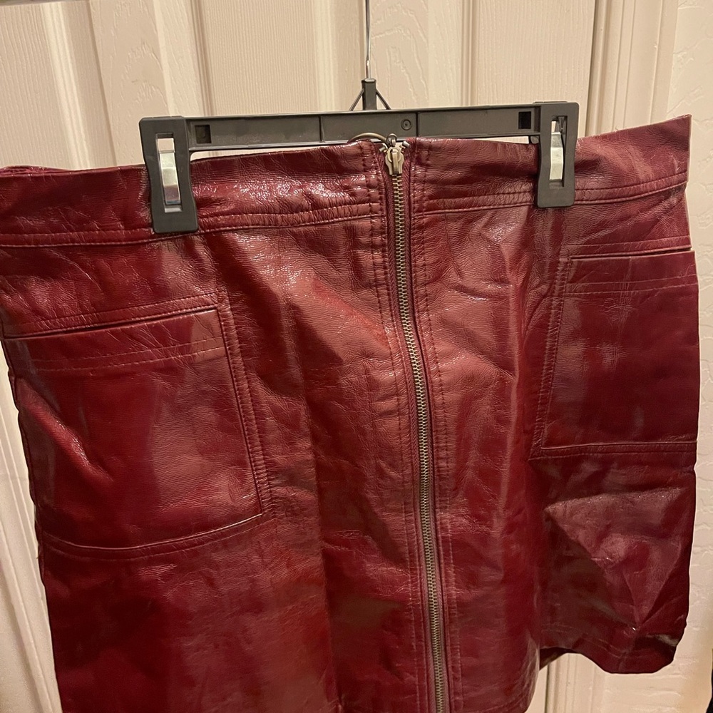 Wild fable like new faux leather skirt.